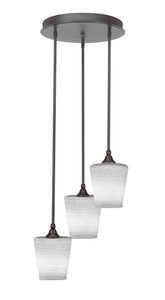 Empire 3 Light Cluster Pendalier In Dark Granite (2143-DG-4031)