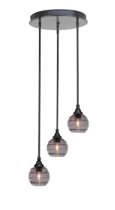 Empire 3 Light Cluster Pendalier In Matte Black (2143-MB-5112)