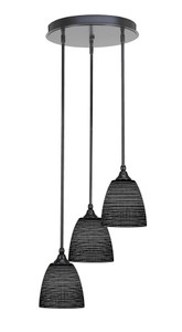 Empire 3 Light Cluster Pendalier In Matte Black (2143-MB-4079)