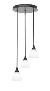 Empire 3 Light Cluster Pendalier In Espresso (2143-ES-4761)