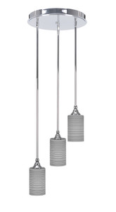 Empire 3 Light Cluster Pendalier In Chrome (2143-CH-4062)