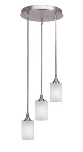 Empire 3 Light Cluster Pendalier In Brushed Nickel (2143-BN-531)