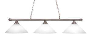 Oxford 3 Light Billiard/Island In Brushed Nickel (373-BN-2161)