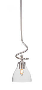 Capri 1 Light Mini Pendant In Brushed Nickel (901-BN-4760)