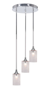 Empire 3 Light Cluster Pendalier In Chrome (2143-CH-300)