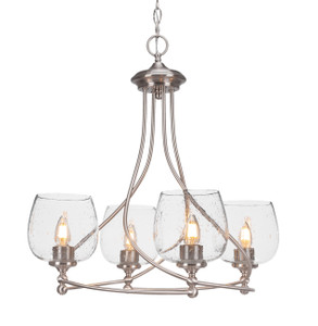 Capri 4 Light Chandelier In Brushed Nickel (904-BN-4810)