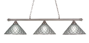 Oxford 3 Light Billiard/Island In Brushed Nickel (373-BN-918)