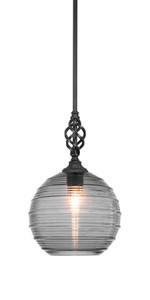 Elegante 1 Light Mini Pendant In Matte Black (80-MB-5122)