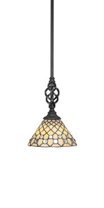 Elegante 1 Light Mini Pendant In Matte Black (80-MB-9415)