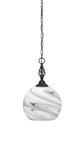 Elegante 1 Light Pendant In Matte Black (82-MB-4359) Elegante 1 Light Pendant In Matte Black (82-MB-4359)