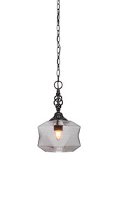 Elegante 1 Light Pendant In Matte Black (82-MB-4492) Elegante 1 Light Pendant In Matte Black (82-MB-4492)