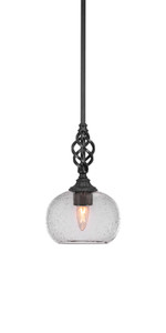 Elegante 1 Light Mini Pendant In Matte Black (80-MB-202)