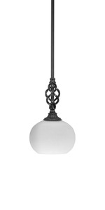 Elegante 1 Light Mini Pendant In Matte Black (80-MB-212)