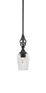 Elegante 1 Light Mini Pendant In Matte Black (80-MB-210)