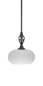 Elegante 1 Light Mini Pendant In Matte Black (80-MB-214)