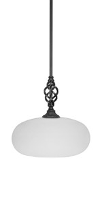 Elegante 1 Light Mini Pendant In Matte Black (80-MB-216)