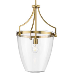 Parkhurst Collection One-Light New Traditional Brushed Bronze Clear Glass Pendant Light (P500361-109)