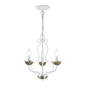 Katarina 3 Light Antique White Chandelier (42903-60) Katarina 3 Light Antique White Chandelier (42903-60)