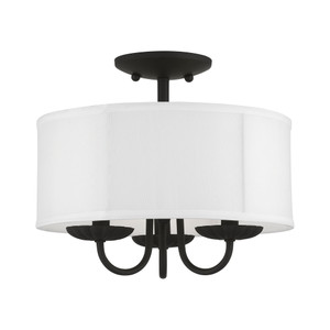 Brookdale 3 Light Black Semi-Flush Mount (42987-04) Brookdale 3 Light Black Semi-Flush Mount (42987-04)