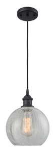Athens - 1 Light - 8 inch - Matte Black - Cord hung - Mini Pendant (516-1P-BK-G125-8)