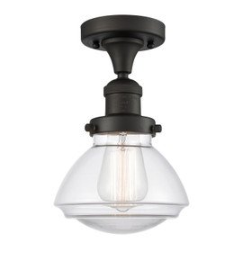 Olean 1 Light Semi-Flush Mount In Oil Rubbed Bronze (517-1Ch-Ob-G322) Olean 1 Light Semi-Flush Mount In Oil Rubbed Bronze (517-1Ch-Ob-G322)