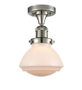 Olean 1 Light Semi-Flush Mount In Polished Nickel (517-1Ch-Pn-G321)