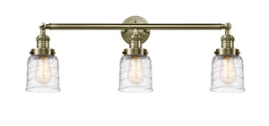 Bell 3 Light Vanity In Antique Brass (205-AB-G513)