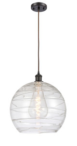 Deco Swirl 1 Light Pendant In Oil Rubbed Bronze (516-1P-OB-G1213-14)