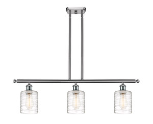 Cobbleskill 3 Light Island In Brushed Satin Nickel (516-3I-SN-G1113)