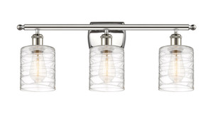 Cobbleskill 3 Light Vanity In Polished Nickel (516-3W-PN-G1113)