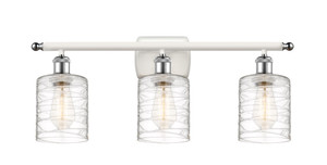 Cobbleskill 3 Light Vanity In White & Polished Chrome (516-3W-WPC-G1113)