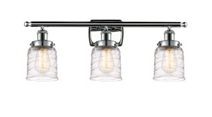 Bell 3 Light Vanity In Polished Chrome (916-3W-PC-G513)