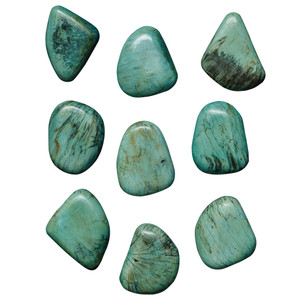 Pebbles Aqua Wood Wall Decor, S/9 (04325)