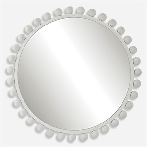 Cyra White Round Mirror (09788) Cyra White Round Mirror (09788)