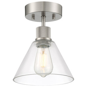 Port Nine Martini Brushed Steel Martini LED Semi-Flush (63146LEDDLP-BS/CLR) Port Nine Martini Brushed Steel Martini LED Semi-Flush (63146LEDDLP-BS/CLR)