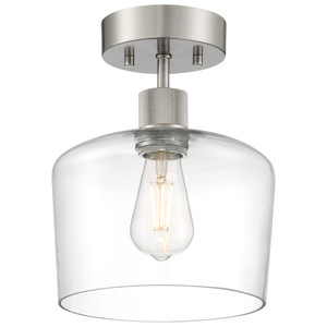 Port Nine Chardonnay Br Steel Chardonnay LED Semi-Flush (63147LEDDLP-BS/CLR) Port Nine Chardonnay Br Steel Chardonnay LED Semi-Flush (63147LEDDLP-BS/CLR)