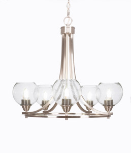 Paramount 5 Light Chandelier In Brushed Nickel (3405-BN-4100)