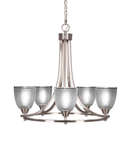 Paramount 5 Light Chandelier In Brushed Nickel (3405-BN-500)