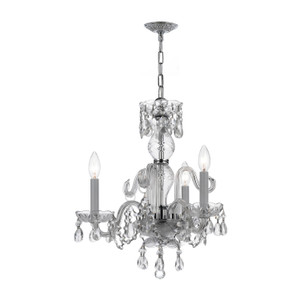 Traditional Crystal 3 Light Polished Chrome Chandelier (5044-CH-CL-I)