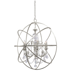 Solaris 6 Light Silver Sphere Chandelier (9219-OS-CL-SAQ)