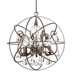 Solaris 5 Light Bronze Sphere Chandelier (9026-EB-CL-S)