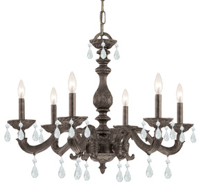 Paris Market 6 Light Clear Crystal Venetian Bronze Chandelier (5036-VB-CL-MWP)