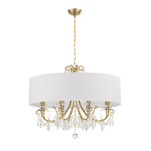 Othello 8 Light Vibrant Gold Chandelier (6628-VG-CL-MWP)