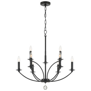 Mila 9 Light Black Chandelier (MIL-8009-BK)