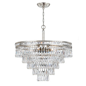 Mercer 7 Light Olde Silver Convertible Chandelier (5264-OS-CL-MWP)