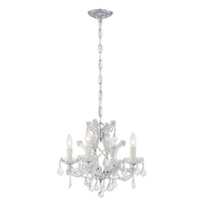 Maria Theresa 4 Light Chrome Mini Chandelier (4474-CH-CL-SAQ)