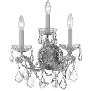 Maria Theresa 3 Light Polished Chrome Sconce (4403-CH-CL-MWP)