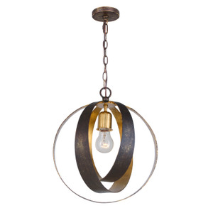 Luna 1 Light Bronze & Gold Sphere Mini Chandelier (580-EB-GA) Luna 1 Light Bronze & Gold Sphere Mini Chandelier (580-EB-GA)