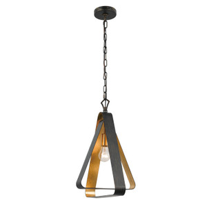Luna 1 Light Bronze & Gold Mini Chandelier (591-EB-GA)