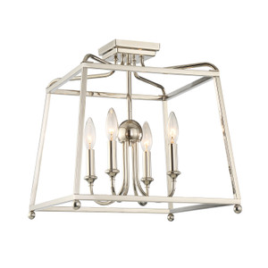Libby Langdon 4 Light Polished Nickel Flush Mount (2243-PN_NOSHADE)